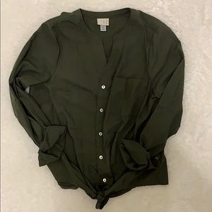 Olive green blouse